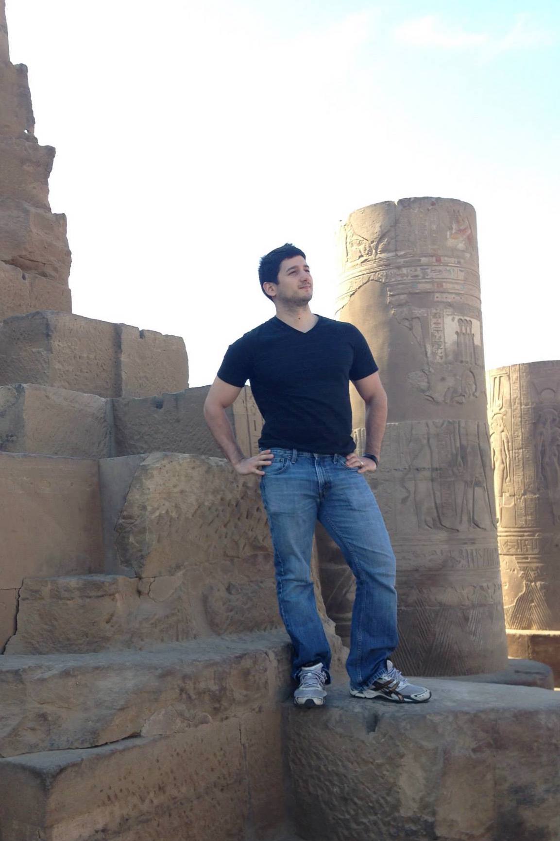 Jay posing in egypt